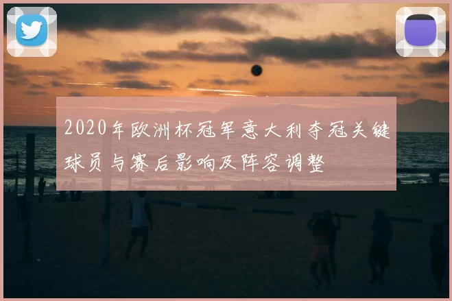 2020年欧洲杯冠军意大利夺冠关键球员与赛后影响及阵容调整